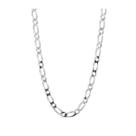 Collier/Chaîne Homme Argent 925 - Maille Figaro Alternée 1+1-60cm