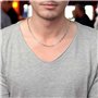 Collier/Chaîne Homme Argent 925 - Maille Figaro Alternée 1+1-60cm