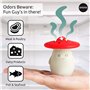 OTOTO Fun Guy Désodorisant pour réfrigérateur – Éliminateur d'odeurs de réfrigérateur de qualité alimentaire – Passe au lave-vai