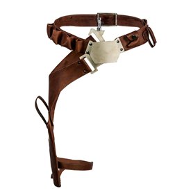 Wellgift Halloween Ceinture Hommes PU Ceinture En Cuir Boucle En Métal avec Holster Cosplay Costume Déguisements Vêtements Acces