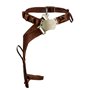 Wellgift Halloween Ceinture Hommes PU Ceinture En Cuir Boucle En Métal avec Holster Cosplay Costume Déguisements Vêtements Acces