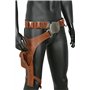 Wellgift Halloween Ceinture Hommes PU Ceinture En Cuir Boucle En Métal avec Holster Cosplay Costume Déguisements Vêtements Acces
