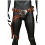 Wellgift Halloween Ceinture Hommes PU Ceinture En Cuir Boucle En Métal avec Holster Cosplay Costume Déguisements Vêtements Acces
