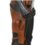 Wellgift Halloween Ceinture Hommes PU Ceinture En Cuir Boucle En Métal avec Holster Cosplay Costume Déguisements Vêtements Acces