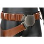 Wellgift Halloween Ceinture Hommes PU Ceinture En Cuir Boucle En Métal avec Holster Cosplay Costume Déguisements Vêtements Acces