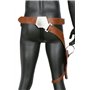 Wellgift Halloween Ceinture Hommes PU Ceinture En Cuir Boucle En Métal avec Holster Cosplay Costume Déguisements Vêtements Acces