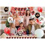 Décorations d'anniversaire pliantes pour fans - Bannières, décorations de gâteau, décorations de cupcakes, ballons pour fête chi