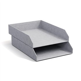 BIGSO Hakan Lot de 2 corbeilles à courrier pour Le Bureau - Compartiments de Rangement empilables pour Lettres