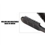 Peigne à Lisser Double Face, Pince à Lisser pour Peigne à Cheveux, Brosse Démêlante Antistatique Résistante à la Chaleur avec Po