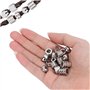 Perles de cheveux Viking, accessoires de perles de barbe, bijoux Dreadlock en acier inoxydable, haute dureté, taille parfaite, c
