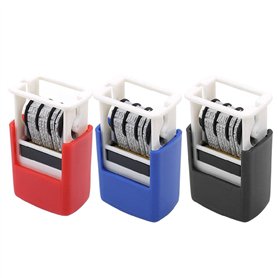 Tampon dateur en caoutchouc auto-encreur pour date d'expédition/de réception DIY Paper Work Scrapbook Random Color Line Dater