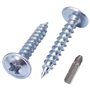 Lot de 50 vis à bois en acier galvanisé 6 x 40 mm - Vis à bois - Vis à métal - Tête de tension modifiée - Auto-taraudeuses (50