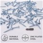 Marcopol - Vis en acier zingué 150pcs 4.0x30mm Tête ronde et large modifiée auto-taraudeuse pour bois et métal