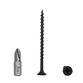 (Lot de 300 vis) Vis en acier au carbone phosphaté noir pour cloison sèche