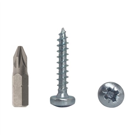 Lot de 50 vis à bois à tête cylindrique DIN 7981 en acier zingué 4