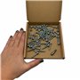 Lot de 50 vis à bois à tête cylindrique DIN 7981 en acier zingué 4,5 x 25 mm Vis à bois à panneaux d'aggloméré Vis à tête bombée