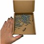 Lot de 100 vis à bois en acier zingué Tête de réglage modifiée autotaraudeuse 3,0 x 16 mm