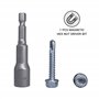 Marcopol Lot de 30 vis autotaraudeuses DIN 7504K en acier zingué 6,3 x 38 mm Vis autoforeuses à tôle Tête de rondelle hexagonale