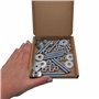 Lot de 10 tiges de vis M8 x 60 mm entièrement filetées avec écrous hexagonaux et rondelles, tige de goujon, tige DIN 796-1 (10, 