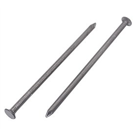 Lot de 50 clous de construction à tête ronde et plate en acier au carbone 3 x 80 mm