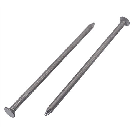 Lot de 50 clous de construction à tête ronde et plate en acier au carbone 3 x 80 mm