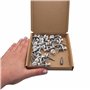 Lot de 30 vis Torx en métal pour toiture - 4,8 x 35 mm - Avec rondelles EPDM - Vis à tôle (30, blanc pur RAL 9010)