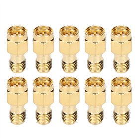 Kadimendium 10 Pièces SMA Adaptateur Inverse Mâle à Femelle Adaptateur RF Câble Conversion Connecteur RF Connecteur SMA Connecte