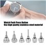 Raguso Clés de Bouton de Montre-Bracelet, 12 grilles/boîtes, Bouton-Poussoir de Montre, Plusieurs modèles, antirouille, Facile à