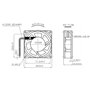Fan Ventilateur 230V AC 14W 80x80x25mm 29m³/h 2300U/Min 29m³/h Sunon SF23080AT2082HSL