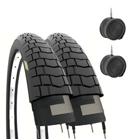 Ecovelo - 2 pneus et + 2 chambres à air pour vélo BMX 20" x 1