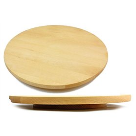 Plateau de service rotatif en bois pour pizza