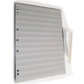 Lot de 50 feuilles de recharge pour musique avec lignes pentagramme