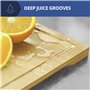Lot de 3 grandes planches à découper 2 en 1 en bois de bambou de qualité supérieure avec rainure pour jus,Qualité professionnell