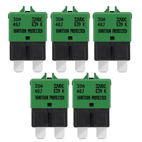 Gloso Disjoncteur Fusibles à lames Réinitialisation manuelle Standard Le bateau Camion Voitures 30 AMP 5 paquets E39
