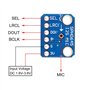 TECNOULAB 1 pièces SPH0645 I2S MEMS Module de Carte de capteur de Rupture de Microphone SPH0645LM4H DC 1.6-3.6V