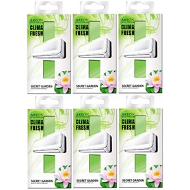 Areon Clima Fresh Désodorisant Maison Jardin Secret Climatiseur Rafraichisseur d Air Secret Garden Lot de 6