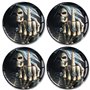 SkinoEu® 4 x 60mm Autocollant 3D Silicone Universel pour Cache-Moyeu