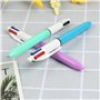 JDIEOQA Lot de 5 stylos à bille rétractables, multicolore, 4 couleurs en 1