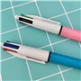 JDIEOQA Lot de 5 stylos à bille rétractables, multicolore, 4 couleurs en 1