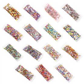 Angelliu Mixte Argile Remplissages Artisanat Feuille De Fruits Fleurs Motif Remplissage pour Bricolage Résine Époxy Bijoux Ongle
