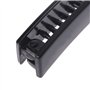 MINGSTORE 2 pièces 10 cm Pinces à Cheveux Banane tête carrée Noire Porte-Queue de Cheval Barrette en Plastique
