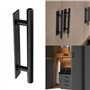 Lot de 2 poignées de porte autocollantes universelles en plastique pour fenêtre, armoire, portes coulissantes, sans perçage