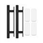 Lot de 2 poignées de porte autocollantes universelles en plastique pour fenêtre, armoire, portes coulissantes, sans perçage