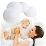 4 pièces Coussin d'allaitement pour bébé Respirant Lavable réutilisable Anti-débordement de La