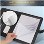 Toplive A4 Conference Portfolio Folder avec bloc-notes au format lettre / A4 (papier bloc-notes inclus), porte-cartes, manchons,