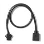 LEEINTO 30cm Carte mère RGB Adaptateur câble de Conversion 5V 3Pin/12V 4Pin RGB LED Bande Lumineuse pour PC Ordinateur lumière L