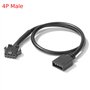 LEEINTO 30cm Carte mère RGB Adaptateur câble de Conversion 5V 3Pin/12V 4Pin RGB LED Bande Lumineuse pour PC Ordinateur lumière L