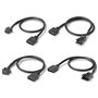 LEEINTO 30cm Carte mère RGB Adaptateur câble de Conversion 5V 3Pin/12V 4Pin RGB LED Bande Lumineuse pour PC Ordinateur lumière L