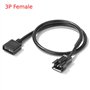 LEEINTO 30cm Carte mère RGB Adaptateur câble de Conversion 5V 3Pin/12V 4Pin RGB LED Bande Lumineuse pour PC Ordinateur lumière L
