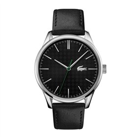 Lacoste Montre Analogique à Quartz pour Homme Collection Vienna avec Bracelet en Cuir Noir - 2011047
